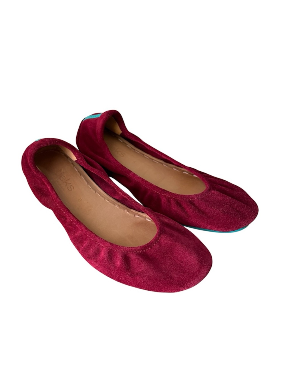 Tieks Rouge Suede Ballet Flats size 8